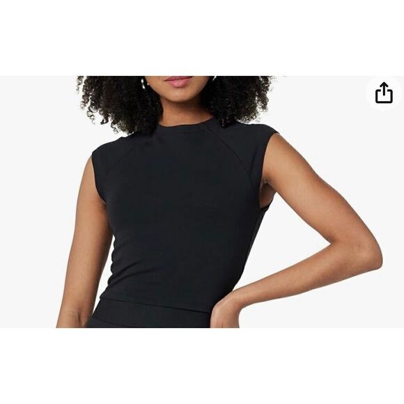 The Drop Women's Eloisa Cap Sleeve Crop Top - Picture 1 of 6